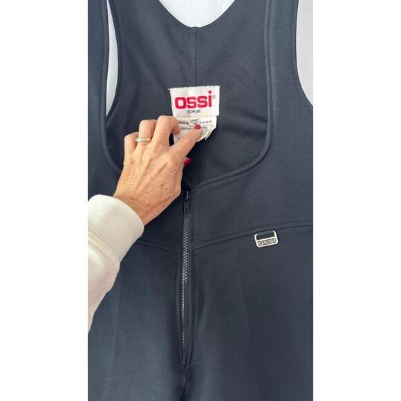 OSSI Snowwear Women’s Black One-Piece Ski Suit Size 10R Made in USA Vintage - Picture 2 of 14